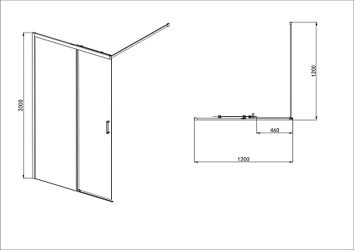 Душевая перегородка Aquatek AQ.WISL.120.1CH стекло прозрачное, Walk In 120см, раздвижная, с держателем 1200мм, профиль хром Душевая перегородка Aquatek AQ.WISL.120.1CH стекло прозрачное, Walk In 120см, раздвижная, с держателем 1200мм, профиль хром