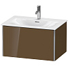 Картинка анонса товара «тумба под раковину duravit xsquare xs422306161 подвесная 71 см коричнево-оливковый глянцевый»