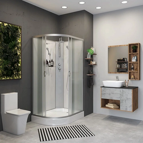 Душевая кабина Niagara Classic NG-3312-14RBKT (1200х800х2100) низкий поддон (13см) стекло матовое 33121423RBKT Душевая кабина Niagara Classic NG-3312-14RBKT (1200х800х2100) низкий поддон (13см) стекло матовое 33121423RBKT