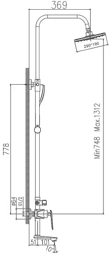 Душевая система Haiba HB24548-8 Душевая система Haiba HB24548-8