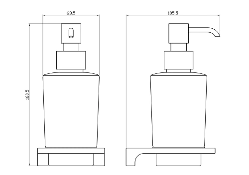 Дозатор жидкого мыла Wonzon & Woghand ECLIPSE хром (WW-9133-CR) Дозатор жидкого мыла Wonzon & Woghand ECLIPSE хром (WW-9133-CR)