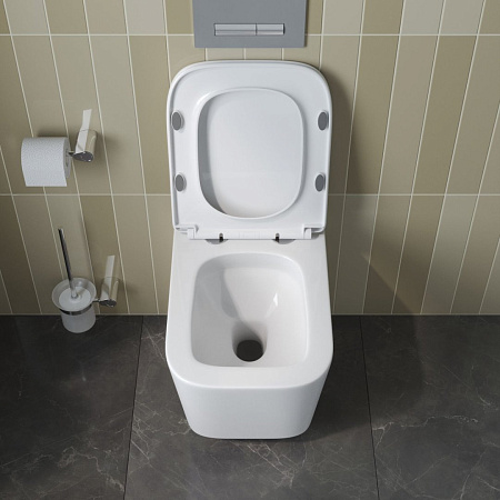 Унитаз подвесной BelBagno DUE-TOR BB5171CH-TOR/SC безободковый c сиденьем Унитаз подвесной BelBagno DUE-TOR BB5171CH-TOR/SC безободковый c сиденьем
