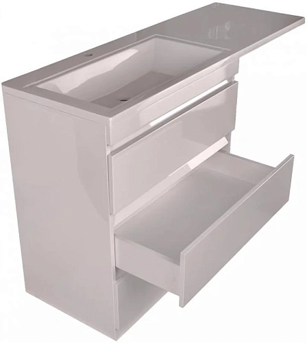 Тумба под раковину Style Line Даллас 150 3 ящика Люкс белая PLUS СС-00002305 Тумба под раковину Style Line Даллас 150 3 ящика Люкс белая PLUS СС-00002305