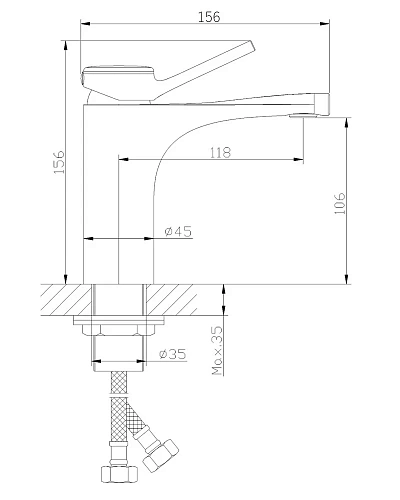 Смеситель для раковины Orange ORGANIC M27-021cr хром Смеситель для раковины Orange ORGANIC M27-021cr хром