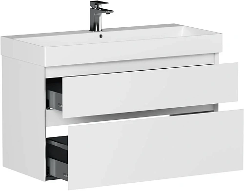 Тумба под раковину Allen Brau Infinity 100 1.210027.WM белый матовый Тумба под раковину Allen Brau Infinity 100 1.210027.WM белый матовый