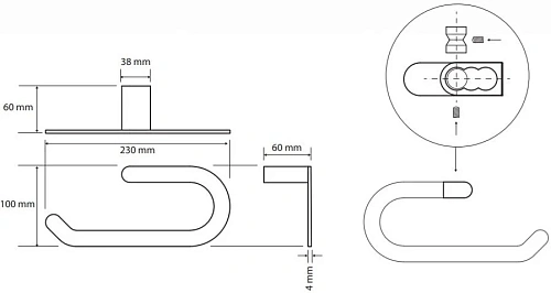 Полотенцедержатель Bemeta GALLA 108104060 Полотенцедержатель Bemeta GALLA 108104060
