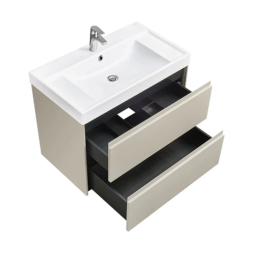 Тумба под раковину Roca Ona 800 бежево-серый матовый 2 ящика A857630510 Тумба под раковину Roca Ona 800 бежево-серый матовый 2 ящика A857630510