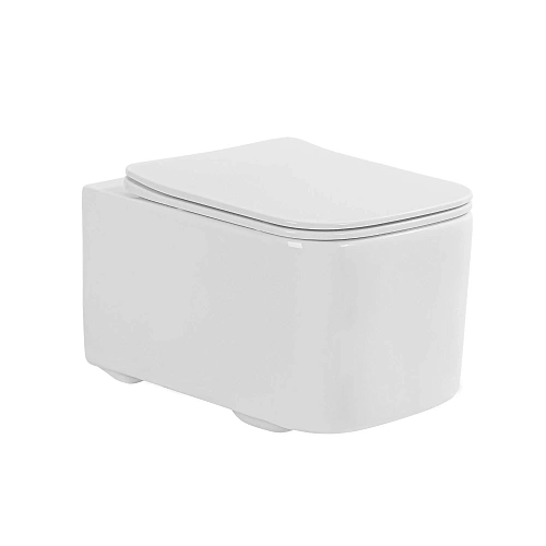 Унитаз подвесной Aquatek КВАДРО AQ1515T-00 с сиденьем микролифт, белый Унитаз подвесной Aquatek КВАДРО AQ1515T-00 с сиденьем микролифт, белый