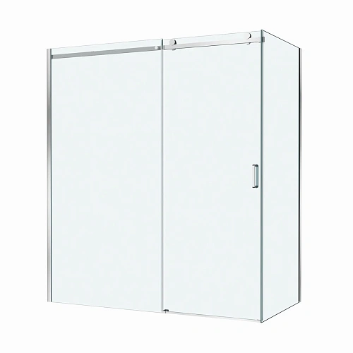 Душевой уголок BelBagno SOFT_CLOSE-2-AH-1-180/80-C-Cr 180x80 см, профиль хром, стекло прозрачное Душевой уголок BelBagno SOFT_CLOSE-2-AH-1-180/80-C-Cr 180x80 см, профиль хром, стекло прозрачное