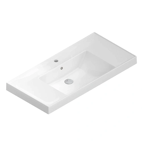 Раковина Kerama Marazzi CUBO подвесная/мебельная 100, белая глянцевая CU.wb.100 Раковина Kerama Marazzi CUBO подвесная/мебельная 100, белая глянцевая CU.wb.100