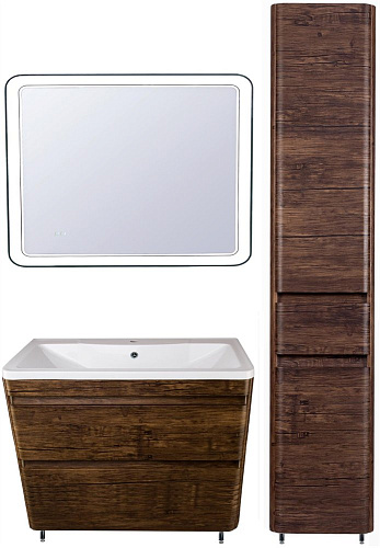 Тумба под раковину Style Line Атлантика 90, Люкс старое дерево, PLUS СС-00002211 Тумба под раковину Style Line Атлантика 90, Люкс старое дерево, PLUS СС-00002211