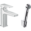 Картинка анонса товара «смеситель для раковины hansgrohe metropol с гигиенический душем и сливным клапаном push-open 3252200»