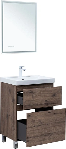 Тумба под раковину Aquanet Алвита New 60 00344127 напольная, дуб веллингтон табак Тумба под раковину Aquanet Алвита New 60 00344127 напольная, дуб веллингтон табак