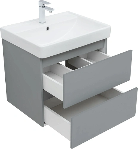 Тумба под раковину Aquanet Вега 2.0 60 мисти грин 00337959 подвесная Тумба под раковину Aquanet Вега 2.0 60 мисти грин 00337959 подвесная