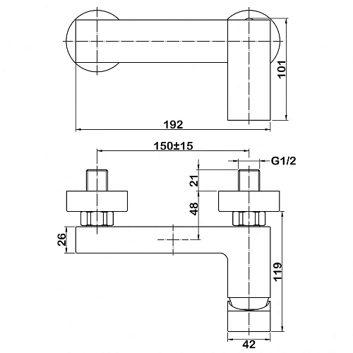 Смеситель для душа Swedbe Velo 2420 Смеситель для душа Swedbe Velo 2420