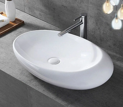 Раковина CeramaLux 7807 накладная, белый Раковина CeramaLux 7807 накладная, белый