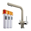 Смеситель для кухни Omoikiri Nagano-SA + Pure drop Lite с фильтром 4055.8028