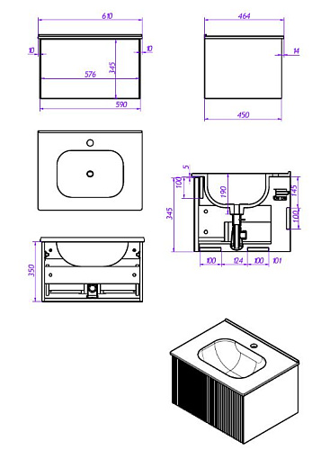 Тумба под раковину La Fenice TERRA Bianco 60 NFNC-01-TER-B-60-3-GG белая матовая с белой столешницей Тумба под раковину La Fenice TERRA Bianco 60 NFNC-01-TER-B-60-3-GG белая матовая с белой столешницей