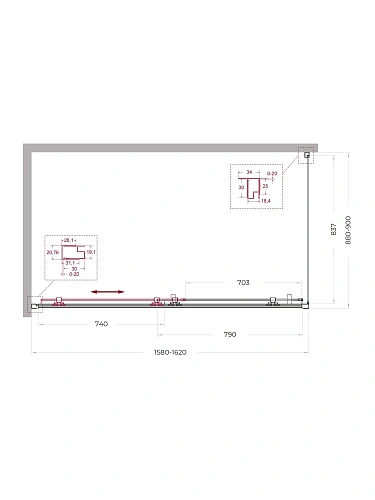 Душевой уголок BelBagno UNO-195-AH-1-160/90-C-Cr 160x90 см, профиль хром, стекло прозрачное Душевой уголок BelBagno UNO-195-AH-1-160/90-C-Cr 160x90 см, профиль хром, стекло прозрачное