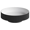 Картинка анонса товара «раковина boheme corian 400x130 antracit 801-a накладная»