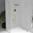 Душевая система Vincea Cube VSFS-4C12BG с изливом, брашированное золото
