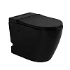 Унитаз приставной ABBER Bequem AC1115PMB черный матовый с импульсным смывом