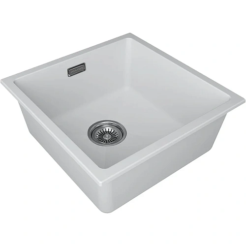 Кухонная мойка Paulmark LUMI 45UNI LU45-WH, белый, 455х460 Кухонная мойка Paulmark LUMI 45UNI LU45-WH, белый, 455х460