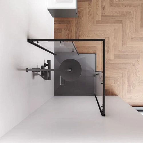 Душевой уголок AM.PM X-joy W94G-403-8080-BТ1К 80x80 черный матовый, стекло прозрачное Душевой уголок AM.PM X-joy W94G-403-8080-BТ1К 80x80 черный матовый, стекло прозрачное