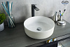 Картинка анонса товара «раковина gid d1357h028 53329 накладная белая / крем 36x36x12»