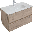 Тумба под раковину Aquanet Алвита New 80 2 ящика, дуб веллингтон белый 00277517 Тумба под раковину Aquanet Алвита New 80 2 ящика, дуб веллингтон белый 00277517