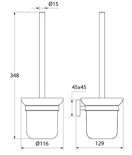 Ершик для унитаза IDDIS Edifice (EDIMBG0i47) матовое стекло Ершик для унитаза IDDIS Edifice (EDIMBG0i47) матовое стекло