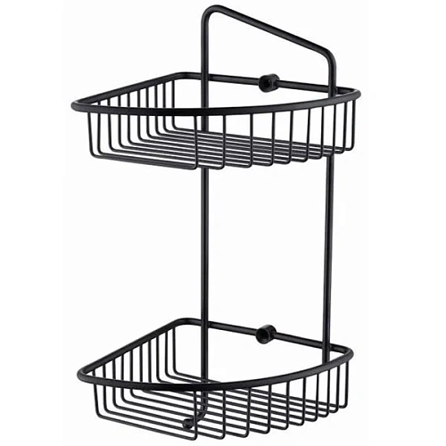 Полка Kaiser KH-5072 настенная двойная угловая 204*204*430*60 Black/латунь Полка Kaiser KH-5072 настенная двойная угловая 204*204*430*60 Black/латунь