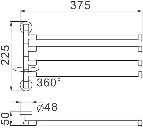 Полотенцедержатель Haiba HB8714 Полотенцедержатель Haiba HB8714