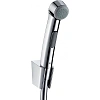 Гигиеническая лейка Hansgrohe 1jet со шлангом 125 см и держателем, 32129330, полированный черный хром Гигиеническая лейка Hansgrohe 1jet со шлангом 125 см и держателем, 32129330, полированный черный хром