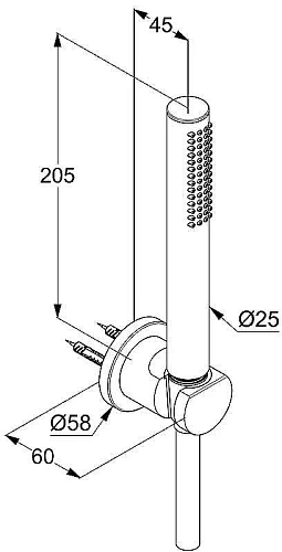 Душевой гарнитур Kludi NOVA FONTE 2085039-15 черный матовый Душевой гарнитур Kludi NOVA FONTE 2085039-15 черный матовый