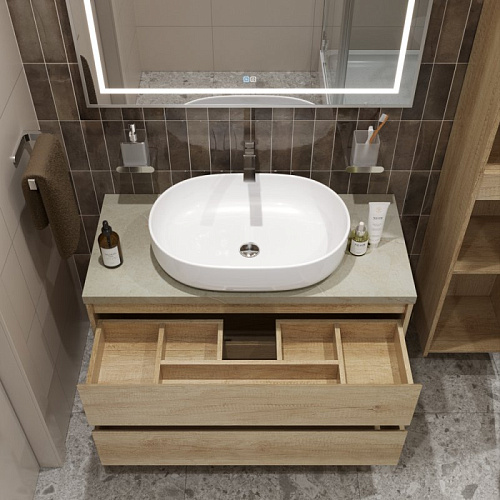 Тумба со столешницей и раковиной BelBagno KRAFT 100 kraft100rnn-kepmco-1084-set подвесная KRAFT100RNN-KEPMCO-1084-SET Тумба со столешницей и раковиной BelBagno KRAFT 100 kraft100rnn-kepmco-1084-set подвесная KRAFT100RNN-KEPMCO-1084-SET