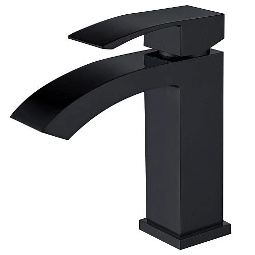 Смеситель для раковины ABBER Wasserfall AF8610B черный матовый Смеситель для раковины ABBER Wasserfall AF8610B черный матовый