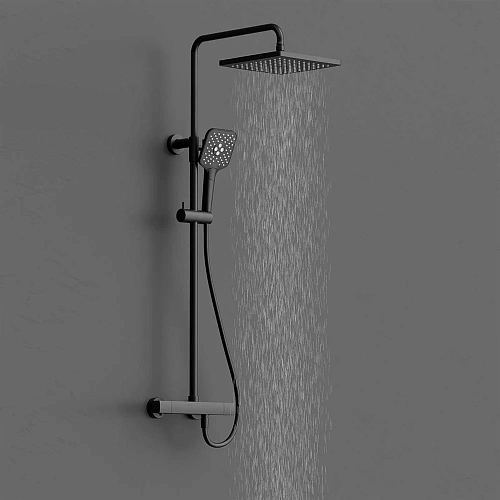Душевая система Vincea Next VSFS-1N0TMB термостатическая, черный Душевая система Vincea Next VSFS-1N0TMB термостатическая, черный