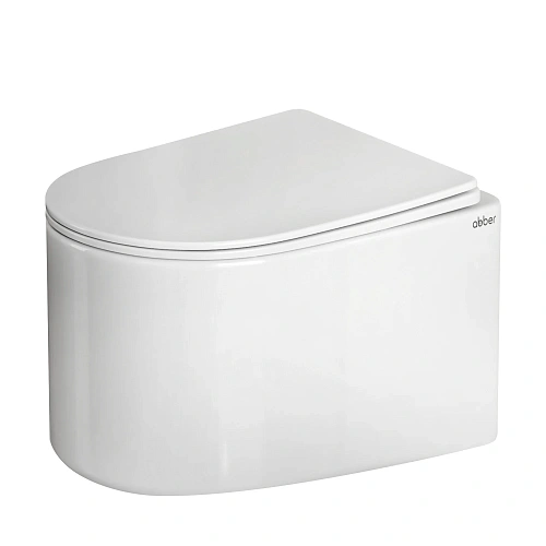 Унитаз подвесной ABBER Bequem AC1129 белый, безободковый, смыв торнадо Унитаз подвесной ABBER Bequem AC1129 белый, безободковый, смыв торнадо