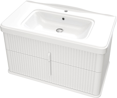 Тумба с раковиной STWORKI Молде 95 белая, с сифоном 579358 Тумба с раковиной STWORKI Молде 95 белая, с сифоном 579358