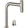 Картинка анонса товара «смеситель для кухни hansgrohe metris select m71 на 2 отверстия, с вытяжным изливом m7120-h200 73819800.»