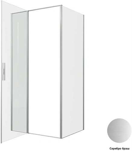 Душевой уголок Allen Brau Priority 100x90 3.31029.BA + 3.31044.BA серебро браш Душевой уголок Allen Brau Priority 100x90 3.31029.BA + 3.31044.BA серебро браш