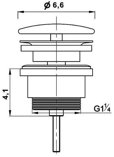 Донный клапан Vincea DBS-216, белая крышка, без перелива Донный клапан Vincea DBS-216, белая крышка, без перелива