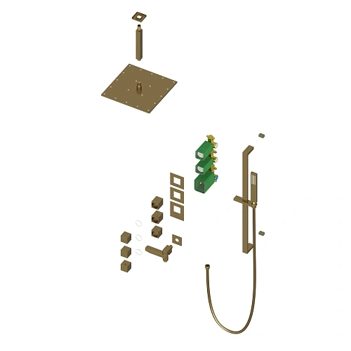 Душевая система Timo Selene SX-2239/17SM встраиваемая с термостатом золото матовое Душевая система Timo Selene SX-2239/17SM встраиваемая с термостатом золото матовое