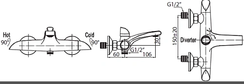 Смеситель для ванны BelBagno Grano GRA-VAS-CRM/Twist Смеситель для ванны BelBagno Grano GRA-VAS-CRM/Twist