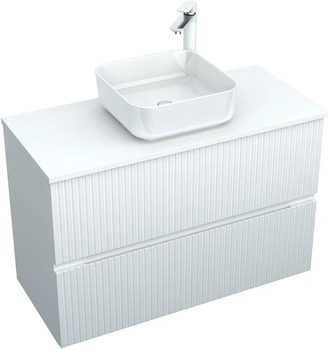 Тумба под раковину Aquanet Джейн 100 белый матовый 00313288 напольная/подвесная Тумба под раковину Aquanet Джейн 100 белый матовый 00313288 напольная/подвесная