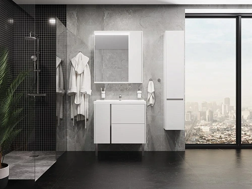 Шкаф-пенал Aquaton Стоун правый белый 1A228403SX01R Шкаф-пенал Aquaton Стоун правый белый 1A228403SX01R