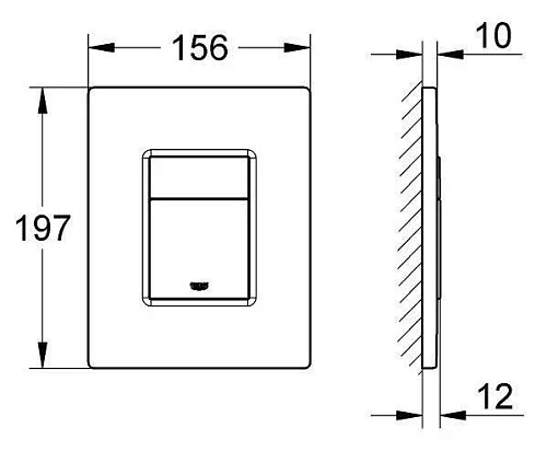 Клавиша смыва GROHE Skate Cosmopolitan (3 режима смыва), альпин-белый (38732SH0) Клавиша смыва GROHE Skate Cosmopolitan (3 режима смыва), альпин-белый (38732SH0)