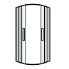 Душевой уголок GROSSMAN Cosmo 301.K33.02.9090.21.00 (90x90x195) полукруг,раздвижн,черн.матов,стекло прозрачн Душевой уголок GROSSMAN Cosmo 301.K33.02.9090.21.00 (90x90x195) полукруг,раздвижн,черн.матов,стекло прозрачн