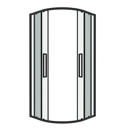 Душевой уголок GROSSMAN Cosmo 301.K33.02.9090.21.00 (90x90x195) полукруг,раздвижн,черн.матов,стекло прозрачн Душевой уголок GROSSMAN Cosmo 301.K33.02.9090.21.00 (90x90x195) полукруг,раздвижн,черн.матов,стекло прозрачн